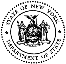 New York State Department of State — official corporate registration seal