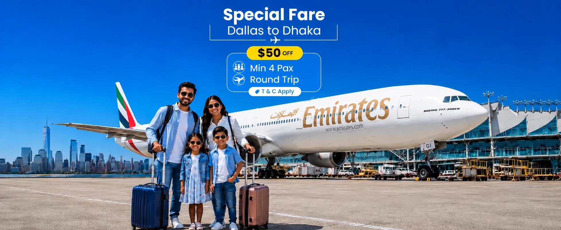 Dallas to Dhaka offer