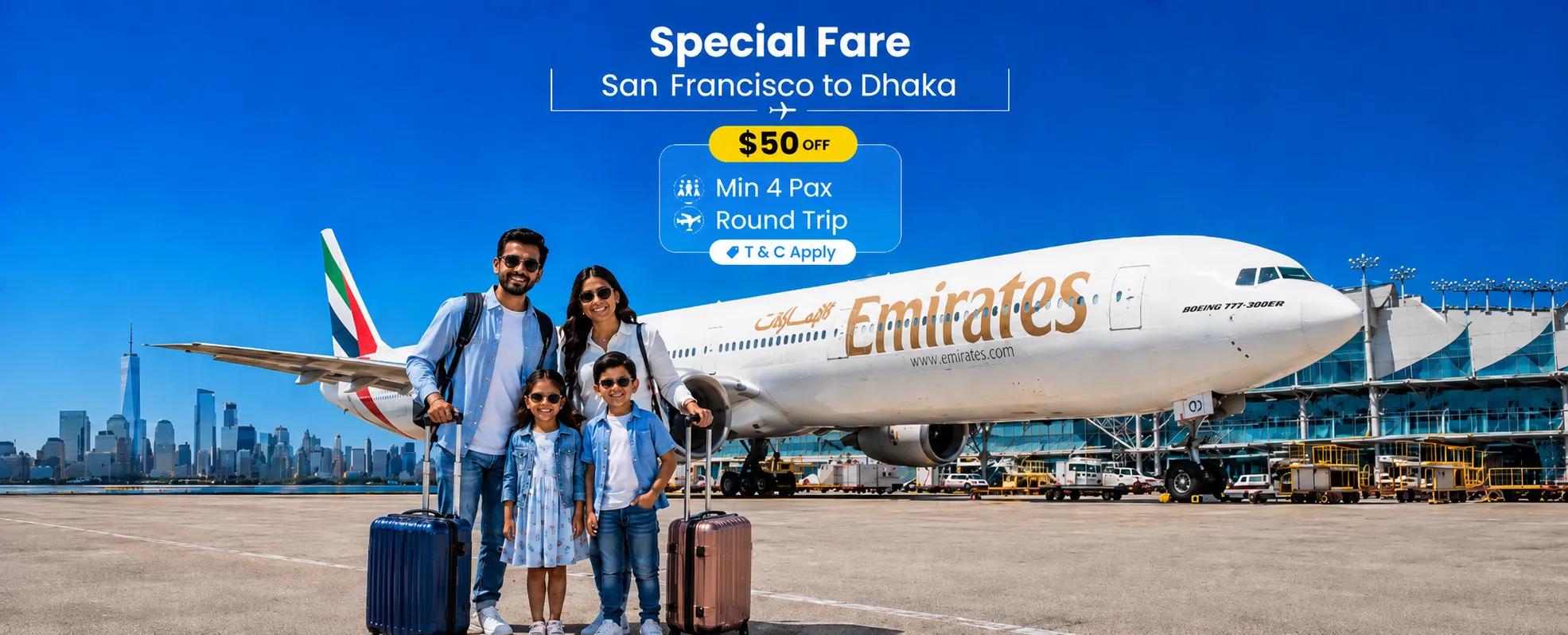 San Francisco to Dhaka offer